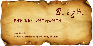 Bükki Árpád névjegykártya